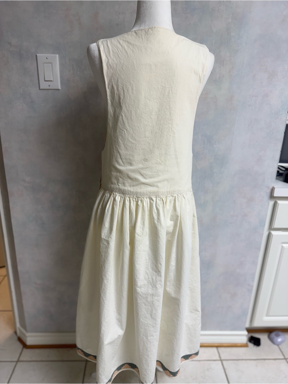 VTG Southwest-Style Pinafore/Jumper MIDI Dress, Retro 1990’s. Sleeveless. - Picture 5 of 16